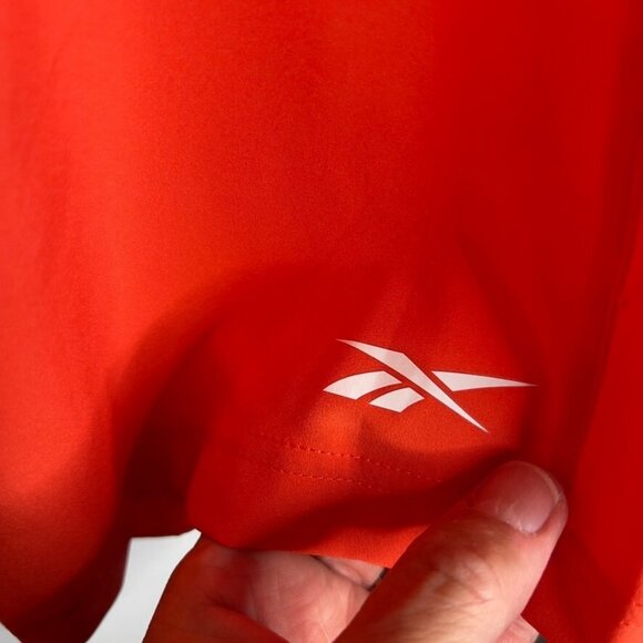 Reebok Men's Regular-Fit Moisture-Wicking 9" Woven Drawstring Shorts Orange 2XL - Picture 2 of 9